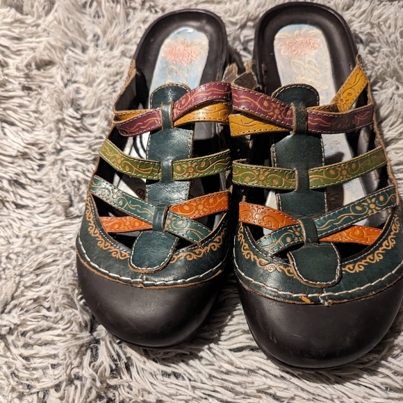 Elite by Conkys Sandals Mules Multicolor Size 11 - Picture 8 of 10